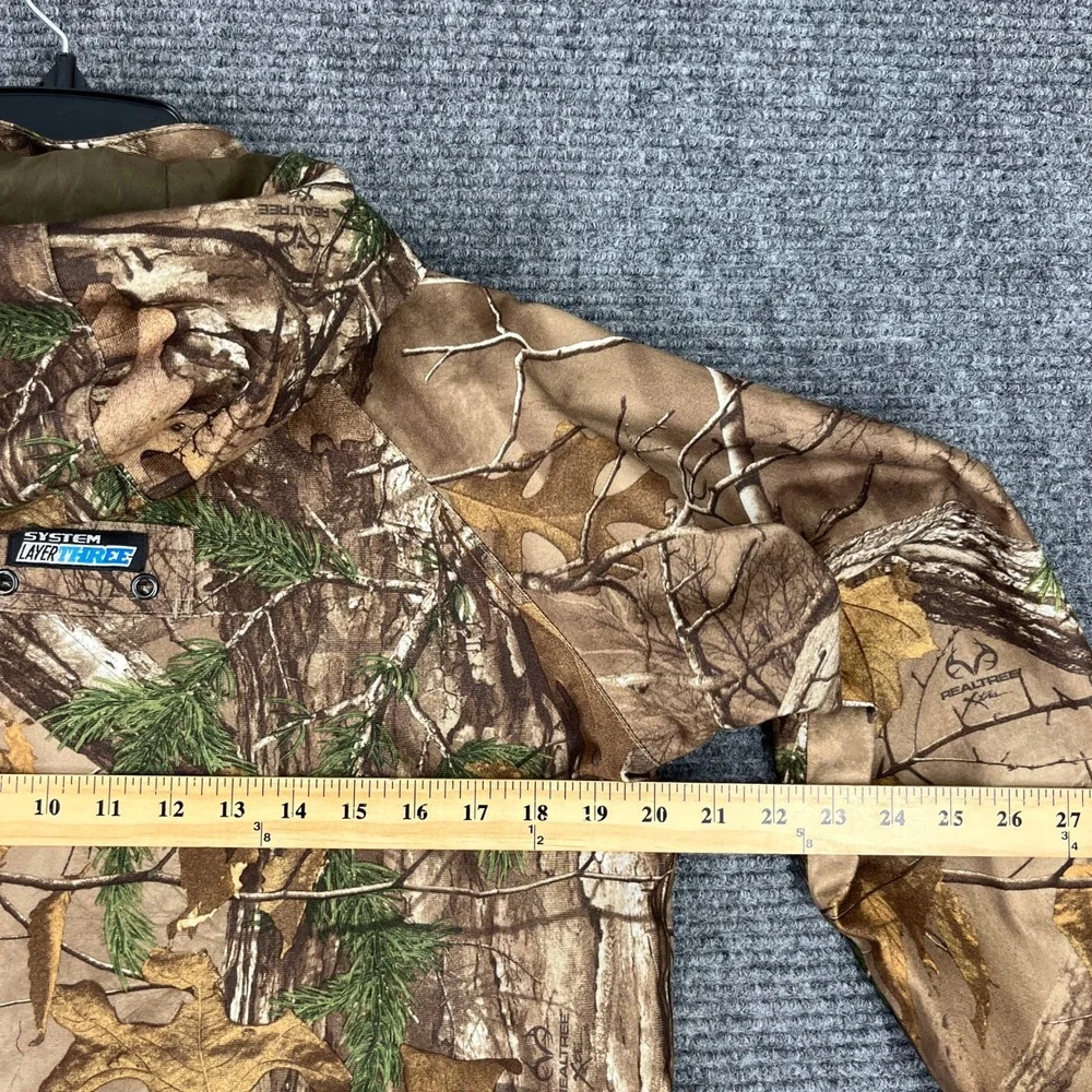 Realtree System‎ Layer 3 Camo Scent Blocker Hunting Jacket Hooded Parka L Kids